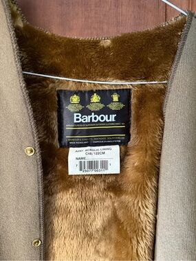 Vintage Barbour Warm Pile Snap-In Vest Liner Size C48